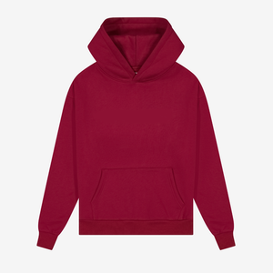 <b>Red</b> Color Baggy Streetwear Unisex Vintage 400Gsm High Quality Blank Solid Pattern French Terry Oversized <b>Hoodie</b> - Product Image 4