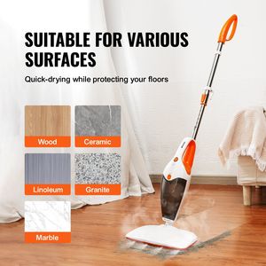 5-in-1 pavimento in legno duro pulitore a vapore Mop 4 testine sostituibili per vari pavimenti duri in ceramica granito marmo Linoleum - Product Image 6
