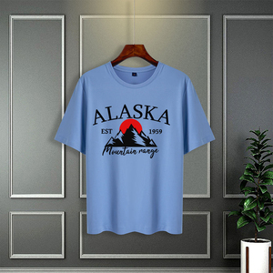 เสื้อยืดคอกลมผู้ชาย โพลีเอสเตอร์ 100% แบบถัก สไตล์วินเทจ สีพื้น น้ำหนัก 200 กรัม ทรงหลวม โอเวอร์ไซส์ เป็นมิตรกับสิ่งแวดล้อม ขายส่ง - Product Image 2