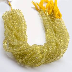Cuentas de Cuarzo Amarillo Natural en Forma de Rondelle, Piedras Sueltas de Alta Calidad para la Elaboración de Joyería - Product Image 1