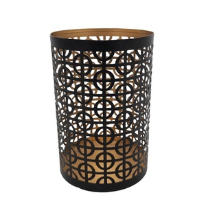 Vente en gros en vrac couleur laiton fait à la main en fer design forme ronde luxe porte-bougie de style moderne fait à la main - Product Image 4