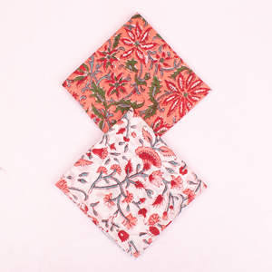 Bandana traditionnel imprimé à la main, motif floral, respirant, pour l'été, unisexe, cache-poils pour animaux, foulard héritage indien - Product Image 2