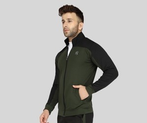 green <b>White</b> Color Block Men's Windbreaker Jacket <b>Zip</b> <b>Up</b> Lightweight Outerwear for Streetwear - Product Image 5