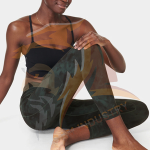 Leggings de yoga pour femmes, couleur unie, tendance, taille haute élastique, respirants, sans couture, vêtements de sport - Product Image 3