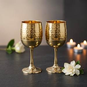 Verre à vin moderne en métal doré, en acier inoxydable incassable, sur pied, pour fêtes, vin rouge, articles de bar - Product Image 3