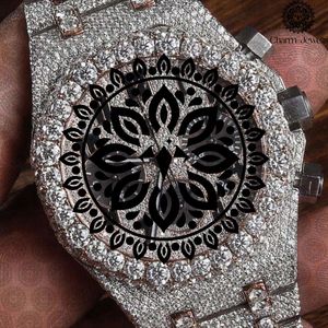 Montre mécanique Charm Jewels en acier inoxydable, boîtier rond de 42 mm, verre saphir, analogique, pour homme, luxe, mode, mouvement automatique - Product Image 3