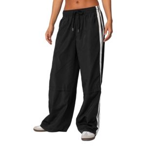 Pantalones de chándal de nailon para hombre, estilo urbano, cortavientos, holgados, de pierna ancha, con bloques de color, informales, de corte extragrande - Product Image 1