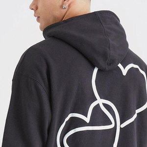 Sweat à capuche pour homme à manches longues, imprimé en relief, tendance, vêtements d'hiver, prix de gros, haute qualité, sur mesure, coupe ajustée, sweat à capuche imprimé en relief - Product Image 4