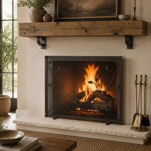 Protector de Chimenea Metálico con Diseño de Rejilla Windsor, de Tres Paneles Plegables, Malla Protectora Contra Chispas, Resistente - Product Image 3