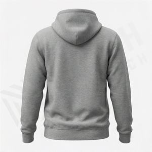 Sudaderas con capucha lisas al por mayor para hombre, estilo urbano, con logo personalizado, de algodón grueso, extragrandes, para hombre, ropa de invierno cálida de forro polar - Product Image 2
