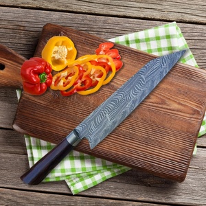 Cuchillo de Chef Personalizado Hecho a Mano Jexmoo con Hoja de Acero Inoxidable de 8 Pulgadas, Mango de Madera y Funda de Cuero - Regalo para Chef - Product Image 4