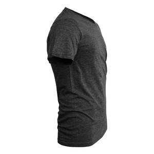 Camisetas de algodón para hombre con impresión de logotipo personalizado de alta calidad, fabricadas en fábrica profesional, cómodas camisetas con cuello en V para hombre - Product Image 4