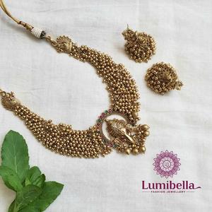 Ganesh Gold Fashion Jewelry Necklace Set - Product Image 1