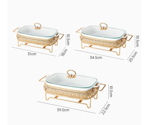 Grande <span class=keywords><strong>assiette</strong></span> rectangulaire en porcelaine avec couvercle, écologique, <span class=keywords><strong>jetable</strong></span>, pour événements festifs et pâtisserie – Style classique personnalisable - Product Image 3