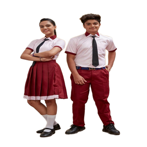 Conception personnalisée Collage d'été primaire uniforme d'étudiant chemise cravate pantalon jupe et pantalon garçons filles Collage uniformes - Product Image 3