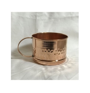 Tazas de Cobre Hechas a Mano, Vasos Metálicos Tradicionales para Bebidas, Accesorios Rústicos para Cocina y Bar, Duraderos, Suministro al por Mayor - Product Image 2