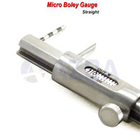 Jauge de mesure micro-boley en acier inoxydable, calibre droit et courbé Krekeler, instrument de mesure dentaire de laboratoire