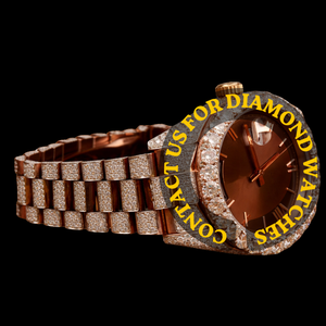 New Arrival Round <b>Case</b> Roman Numerals Full Moissanite Diamond Auto Date and Days Features Quartz Man's Made Full Iced <b>Watch</b> - Product Image 2