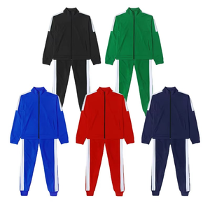 Survêtement de jogging unisexe de haute qualité avec fermeture éclair intégrale et logo personnalisé, ensemble de sport flexible pour adultes, collection automne - Product Image 1