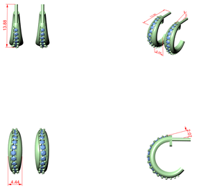 Pendientes de Aro Dorados con Piedras Redondas, Joyería Geométrica Elegante para Bodas, Fiestas y Uso Diario - Product Image 5