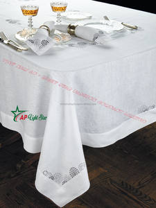 Nappe en lin élégante et luxueuse avec broderie au point de croix fraîche, artisanat de haute qualité, nouvelle broderie fraîche - Product Image 3