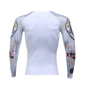 2024 ropa de gimnasio personalizada de alta calidad para hombres al por mayor 80% poliéster 20% Spandex camisa de compresión de manga larga ajustada de secado rápido - Product Image 3