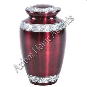 Urna de cremación de aluminio moderna con artesanía detallada Urna de tributo elegante de Axiom Home Accents - Product Image 1