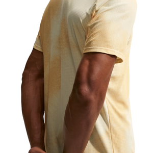 Camiseta Deportiva para Hombre, Color Amarillo Claro, 100% Algodón, 220g, Cuello Redondo, Manga Corta, Secado Rápido, Transpirable, Corte Regular, para Entrenamiento - Product Image 5
