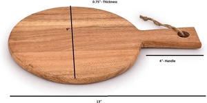 Artizon Studio – Blocs à découper ronds en bois naturel, fournis directement par l'usine, avec poignée, compatibles lave-vaisselle, épaisseur 1,5 cm, pour la découpe en cuisine - Product Image 5