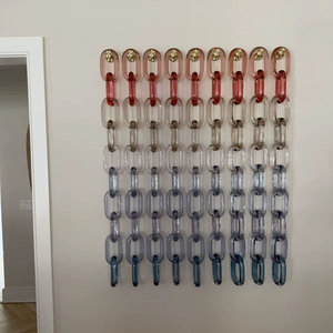 Décorations murales modernes personnalisées en chaîne acrylique, ornements suspendus faits à la main en résine pour la décoration intérieure, prêts pour le festival Diwali - Product Image 1