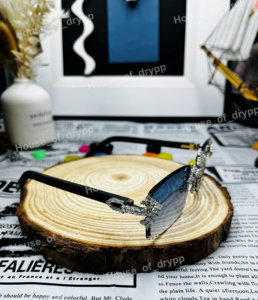 Iced Out Moissanite Diamond Luxury Round Brilliant Cut Cross Design Hip Hop <b>Sunglasses</b> For Men Women Party Wear - Product Image 2