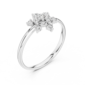 Anillo Romántico de Diamante Cultivado en Laboratorio con Corte Marquesa, Oro Rosa con Patrón Floral Místico, Certificado IGI, Engaste de Oro Amarillo y Blanco - Product Image 3