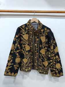 Chaqueta de algodón bordada Suzani del fabricante, ropa exterior étnica colorida, chaqueta étnica de algodón para fiestas, chaqueta bomber Suzani. - Product Image 5