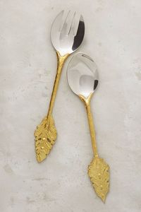 Meilleures ventes - Ensemble de couverts vintage en acier inoxydable finition or - Ensemble de luxe de cuillères, fourchettes et couteaux - Product Image 5