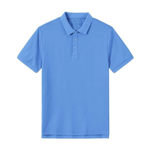 Men's Short Sleeve <b>Polo</b> Shirt With Contrast Trim Regular Fit Casual Style Pique Knitted Cotton Solid Color - Product Image 2