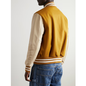 แจ็คเก็ตวาร์ซิตี้คุณภาพสูงสุดสำหรับขายส่ง แจ็คเก็ตเบสบอลแบบ Letterman พร้อมการพิมพ์แบบ Sublimation แจ็คเก็ตวาร์ซิตี้ผ้าฟลีซอุ่นๆ - Product Image 4