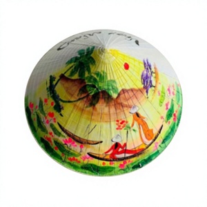 Sombrilla CASQUETTE de hierba natural hecha a mano con patrón de flores naranjas bordado a mano, ajustable, unisex, accesorio para playa y exteriores - Product Image 2