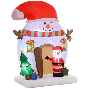 Pupazzo di Neve Gonfiabile Natalizio per Decorazioni Esterne Festive per Casa o Giardino - Product Image 4