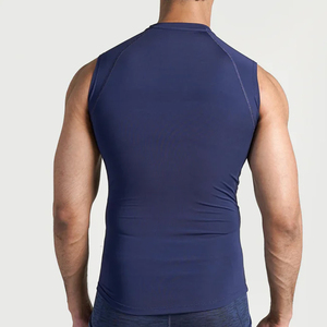 Débardeur sans manches col rond pour homme, couleur unie, 100% coton, respirant, séchage rapide, tricoté, sportif, décontracté, pour l'entraînement - Product Image 5