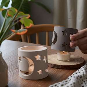 Star Moon Lampshade Candle Aromatherapy Cover Home Decoration Gypsum Candle <b>Silicone</b> Mold - Product Image 4
