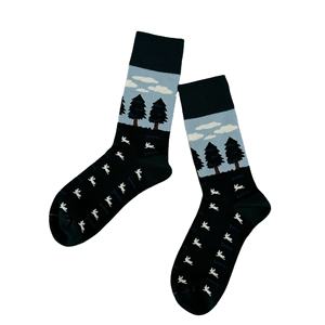 Chaussettes décontractées sur mesure de haute qualité OEM, longueur mi-mollet, respirantes, jacquard, motif animal amusant et coloré, 100% coton, pour femmes - Product Image 2