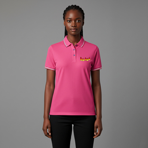 Polo personalizado para mujer, 100% algodón, logotipo impreso en DTF, de alta calidad, secado rápido, color sólido, estilo urbano. - Product Image 4