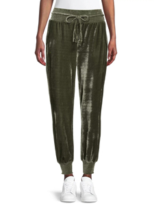 Pantalon de jogging ample en velours pour femme, taille mi-haute, coupe décontractée, taille élastique, doux, écologique, style streetwear, automne - Product Image 5