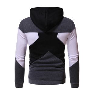 Sweat-shirt à capuche décontracté pour homme, brodé sur mesure, color block, manches longues, pull-over printemps, idéal pour la gym et la danse, nouvelle collection - Product Image 2