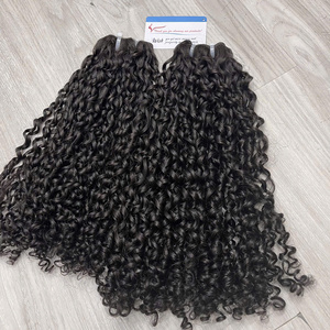 Venta al por mayor 100% Extensiones de cabello vietnamita natural Súper alta calidad Pixie Curl Trama Estilo ondulado Sin desprendimiento de enredos Envío listo - Product Image 5