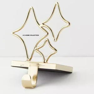 Best Selling Modern Merry Christmas <b>Stocking</b> <b>Holder</b> Stainless Steel and Marble Shinny Polished for Blank Sublimation - Product Image 6