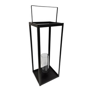 Décoration de la maison verre et fer noir mat lanterne suspendue petit bougeoir support pour jardin et salon décor - Product Image 6