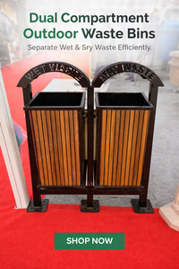 60L Wood Eco-Friendly Rectangular Geometry Pattern Storage <b>Bucket</b> Without <b>Lid</b> for Indoor/Outdoor Use - Product Image 3