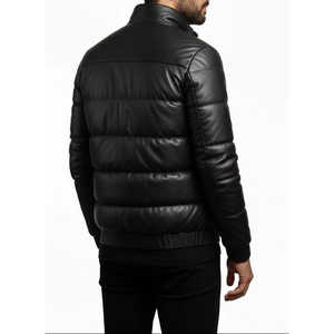Chaqueta de Cuero de Oveja Marrón Oscuro Hecha a Mano para Hombre, Ajuste Personalizado, Impermeable, de Secado Rápido, con Capucha, Estilo Casual de Invierno - Product Image 3