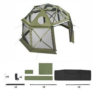 "Spherical 13-Sided 13x13ft Camping <b>Canopy</b> <b>Tent</b> with Removable Top & Carry Bag" - Product Image 1